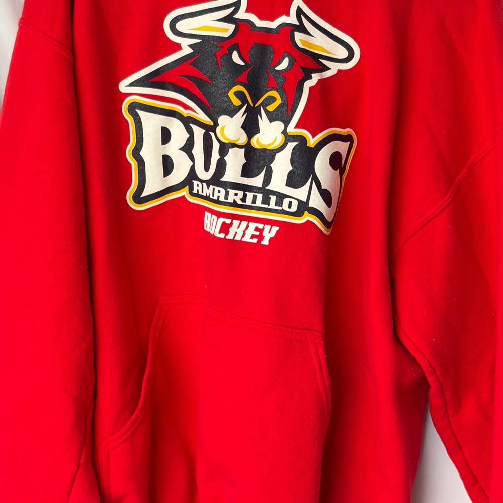 Amarillo Bulls Red Hockey Hoodie